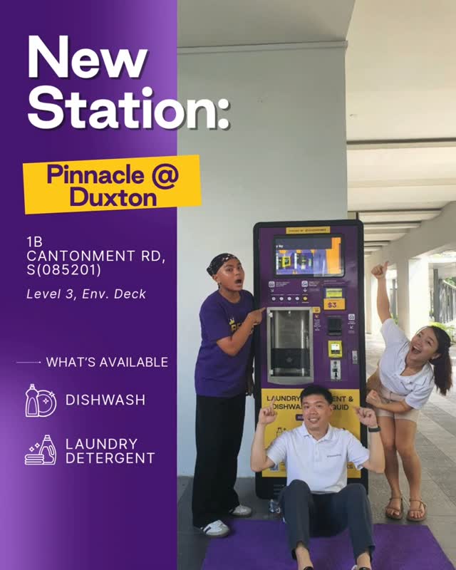 ๐จ New Refill Station Alert! ๐จ
We're now at Pinnacle@Duxton. ๐๐ข๐ถ๐ด๐ฆ ๐ช๐ตโ๐ด ๐ช๐ค๐ฐ๐ฏ๐ช๐ค. ๐ถ๏ธ
Find us at Blk 1B (Level 3, Env. Deck) - simply bring any detergent bottles and start refilling for a greener and more sustainable planet. ๐๐
#Reuse #RefillRevolution #pinnacleatduxton #pinnacle #iconic #singapore"