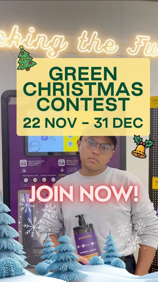 🎁 CONTEST REMINDER! 🎄
There's still time to join the Green Christmas Contest to WIN a year’s supply of laundry detergent or dishwashing liquid!
📅 Contest ends: 31 Dec
📍 Just snap a photo of yourself refilling at Blk 541 Woodlands Drive 16 or Blk 643 Senja Close, then follow the submission instructions at the location.
Good luck and happy refilling! 🌿✨
@zhenghuawherewebelong @our_admiralty
#zhenghuarn #admiralty #contestsg #giveaway