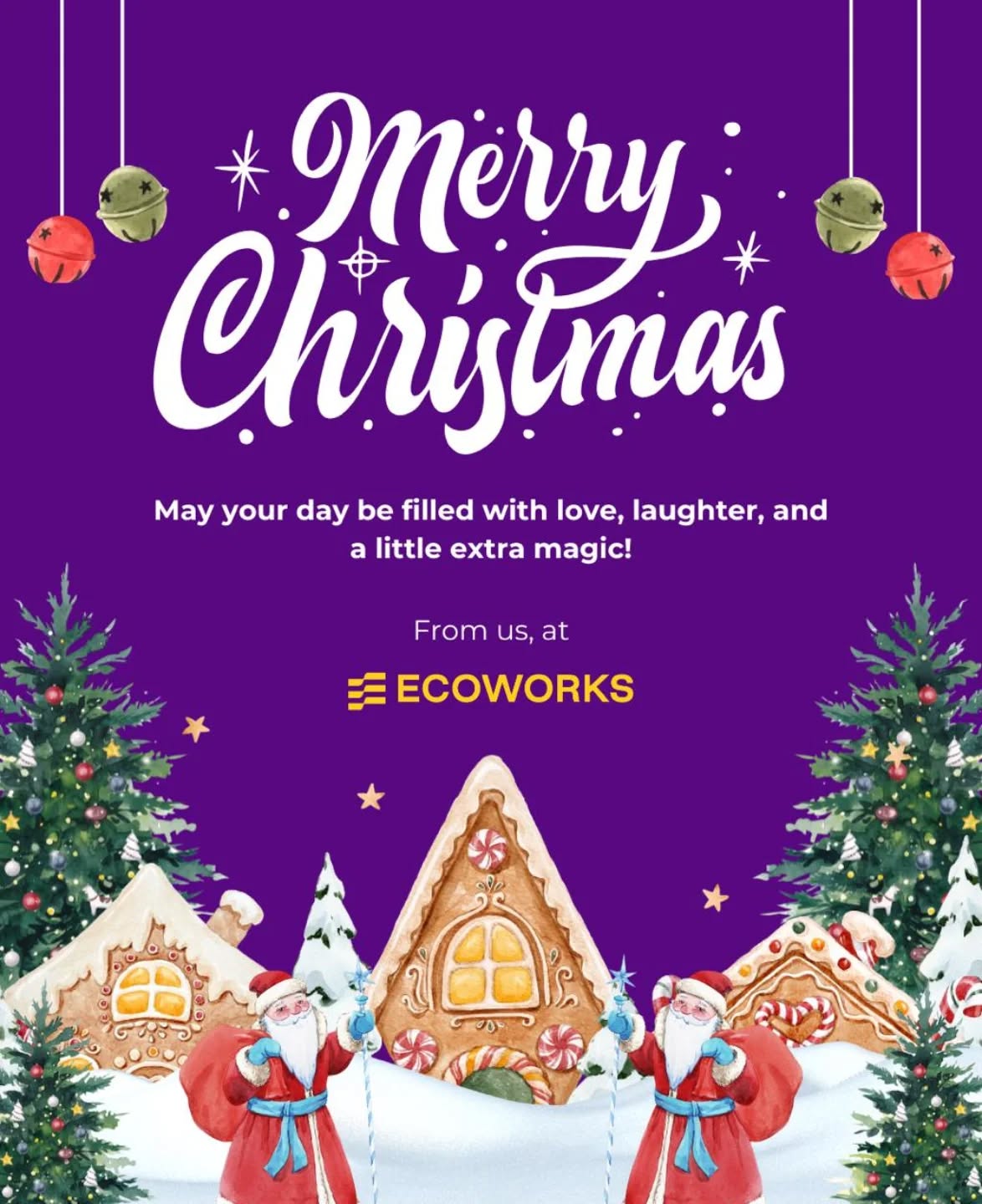 Merry Christmas to all! 🎅🎄

Thank you for journeying towards a more sustainable future with Ecoworks. Happy holidays! 🎄🌱
#merrychristmas #christmas #jinglebell #sustainability #magicmoments