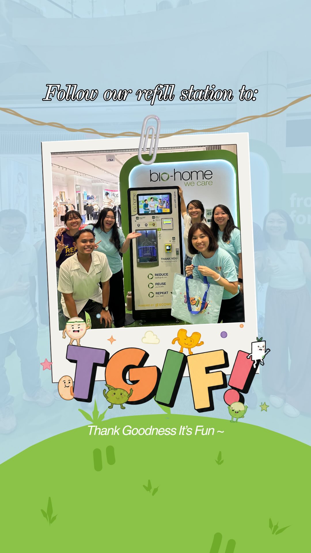 POV: Day in the life of a refill station ☁️

Thanks to all who tried refilling @biohomecares dishwashing liquid at the recent TGIF event over the weekend! 

Stay tuned as we expand to more locations islandwide 🌟🌟

#reuse #sustainableliving #sunteccity #event #sustainability